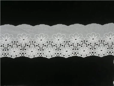 Leikkaa kirjailtu pitsikoriste